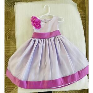 Princess Faith Girls' Lavender and Pink Flower Dress Size 5